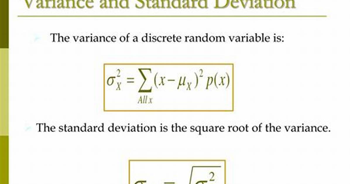 Is Variance Standard Deviation Squared?