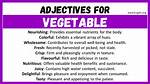 Is Vegetable an Adjective?