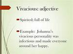 Is Vivacious a Adjective