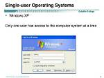Is Windows Xp a Single User Operating System?