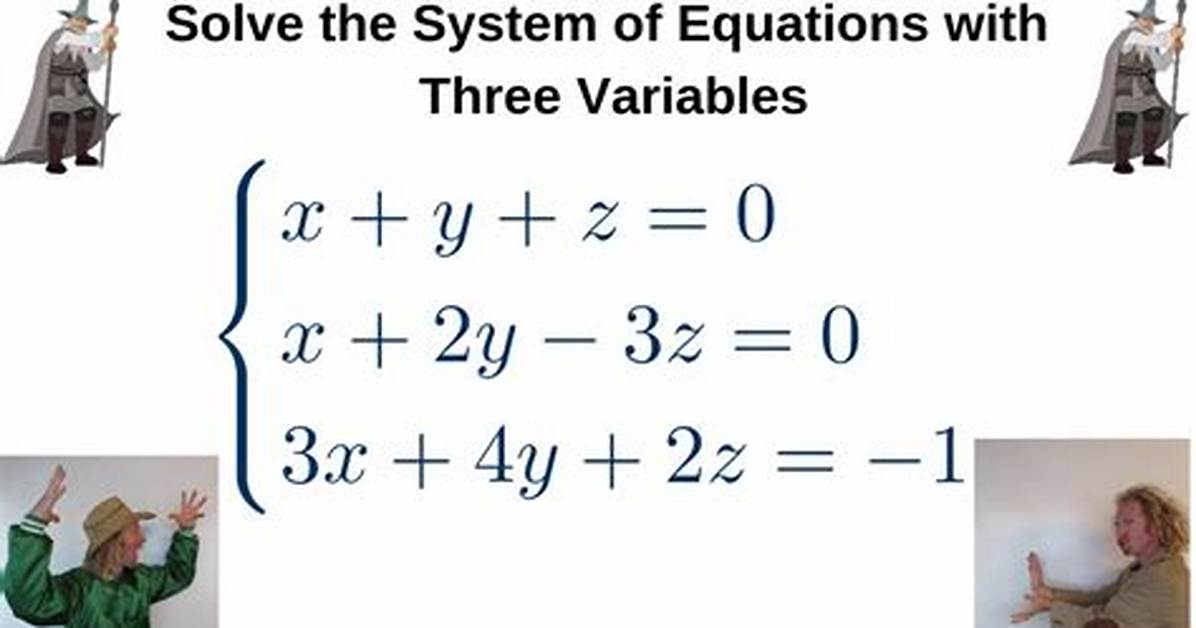 Isolating Variables in Three-Variable Equation System