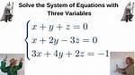 Isolating Variables in Three-Variable Equation System