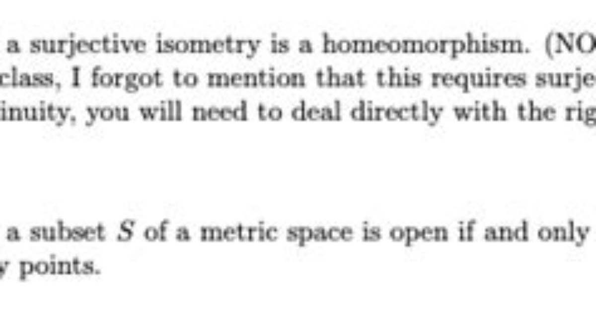Isometry Is Not Surjective