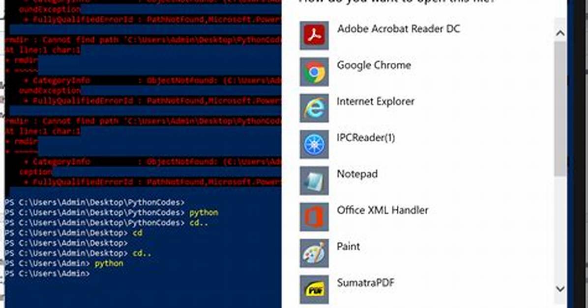 Issue Opening and Running Python in Powershell