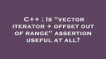 Iterate Through a C++ Vector Using a 'For' Loop