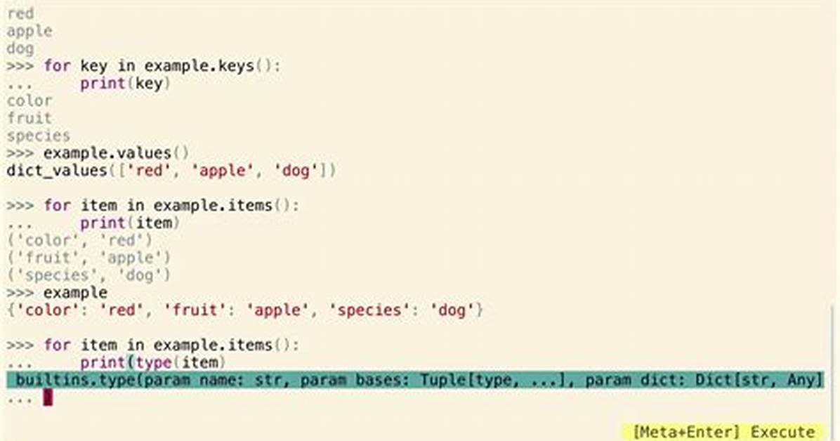 Iterate Through Dictionary Python
