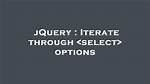 Iterate Through Options