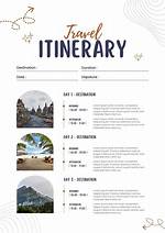 Itinerary Template
