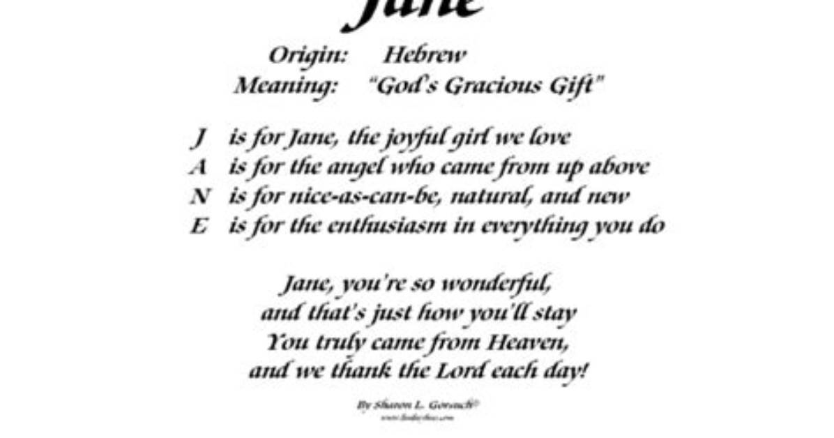 Jane Meaning