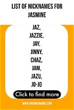 Jasmine Nicknames