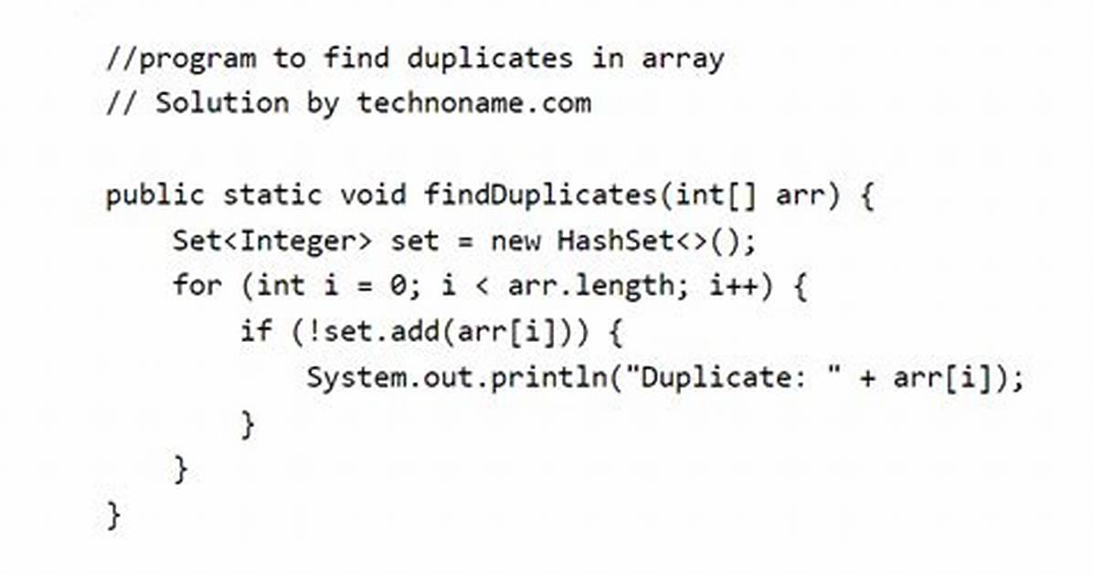 Java Array, Finding Duplicates
