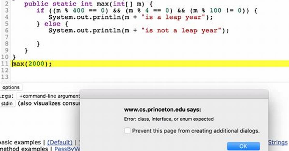 Java Code for Calculating Leap Year