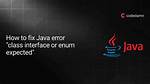 Java Code Is Showing Error. ( ';', Expected) [Closed]