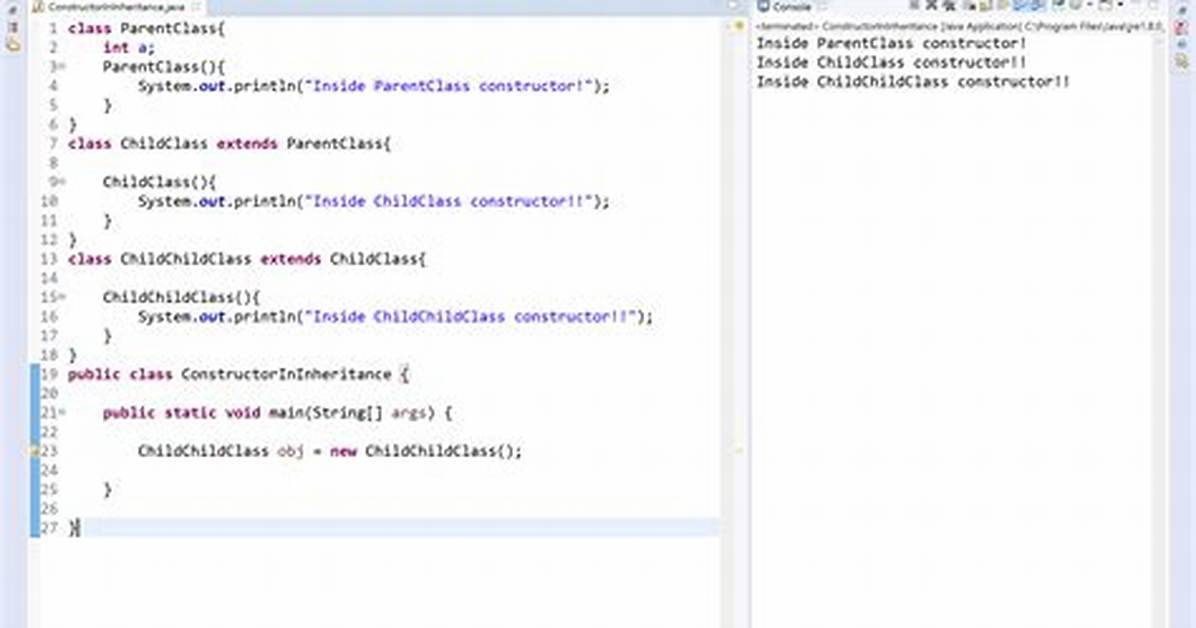 Java Constructor Inheritance