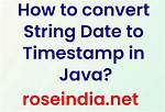 Java: Convert String to Timestamp