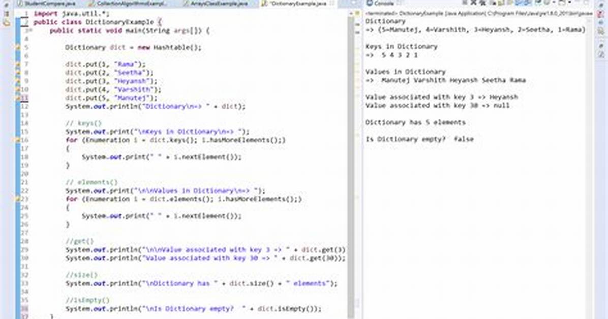 Java Dictionary