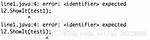 Java: Identifier Expected