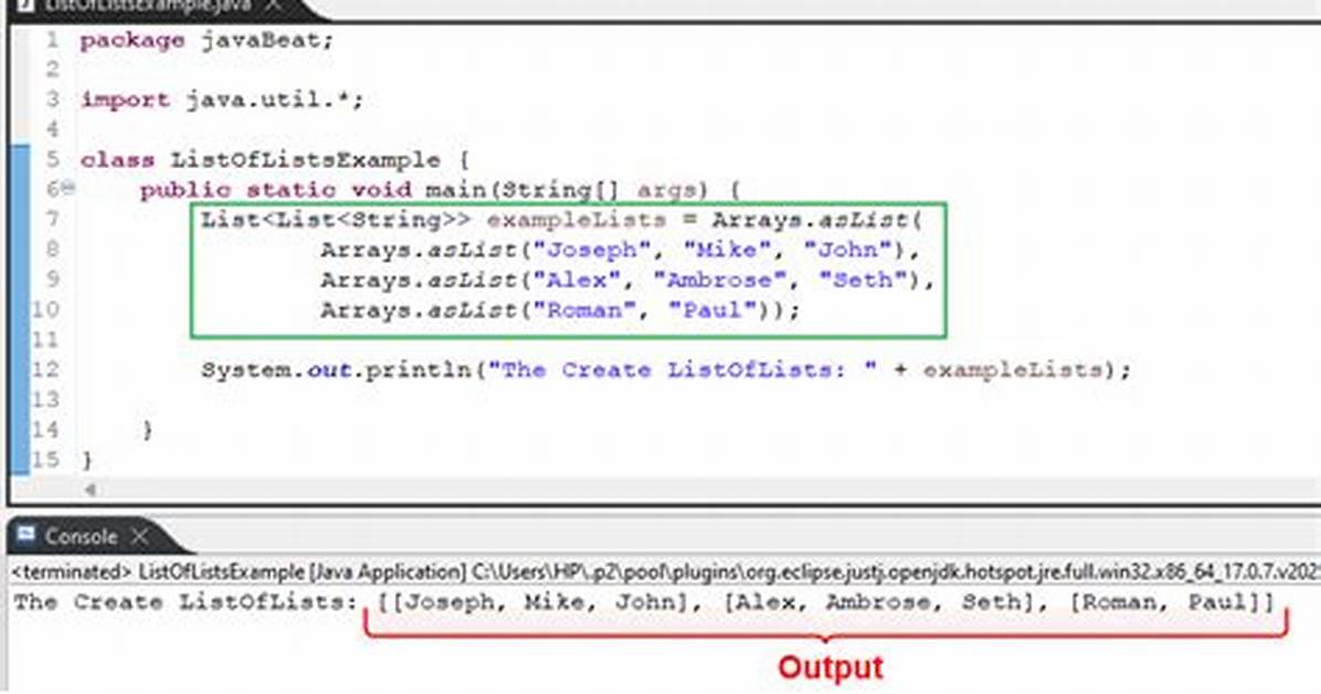Java Integer List