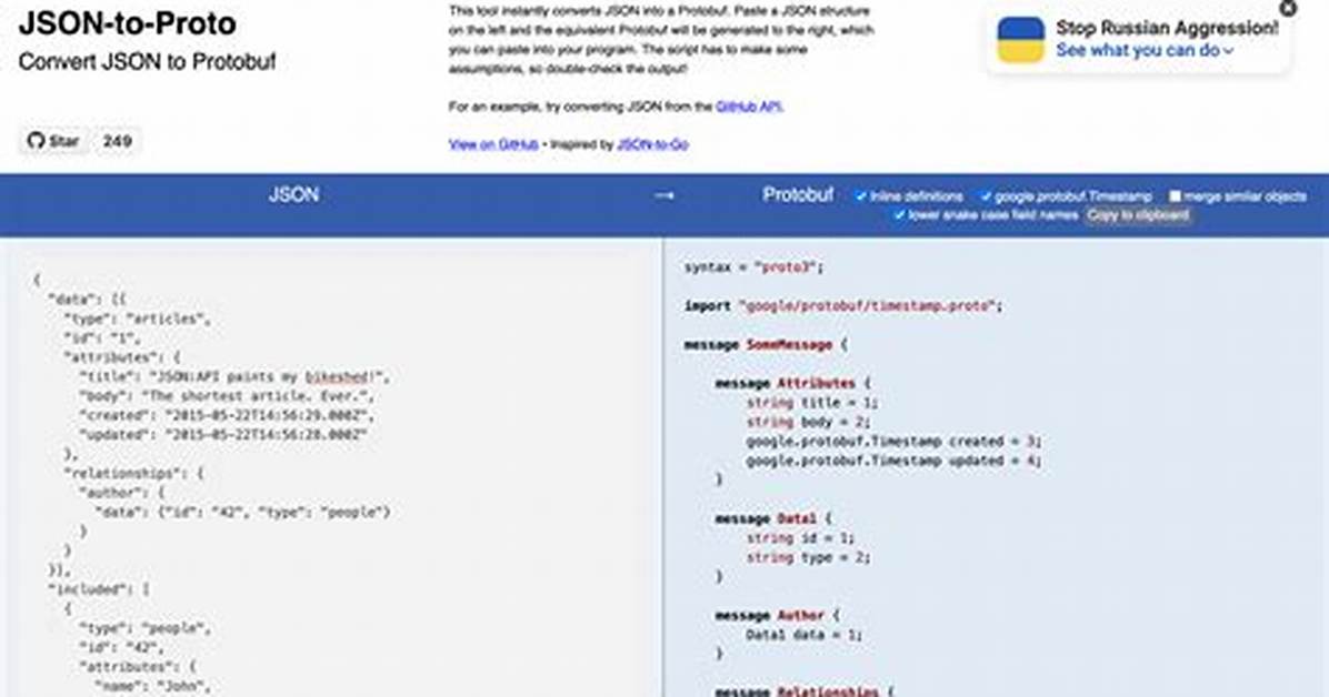 Java: Json -> Protobuf & Back Conversion