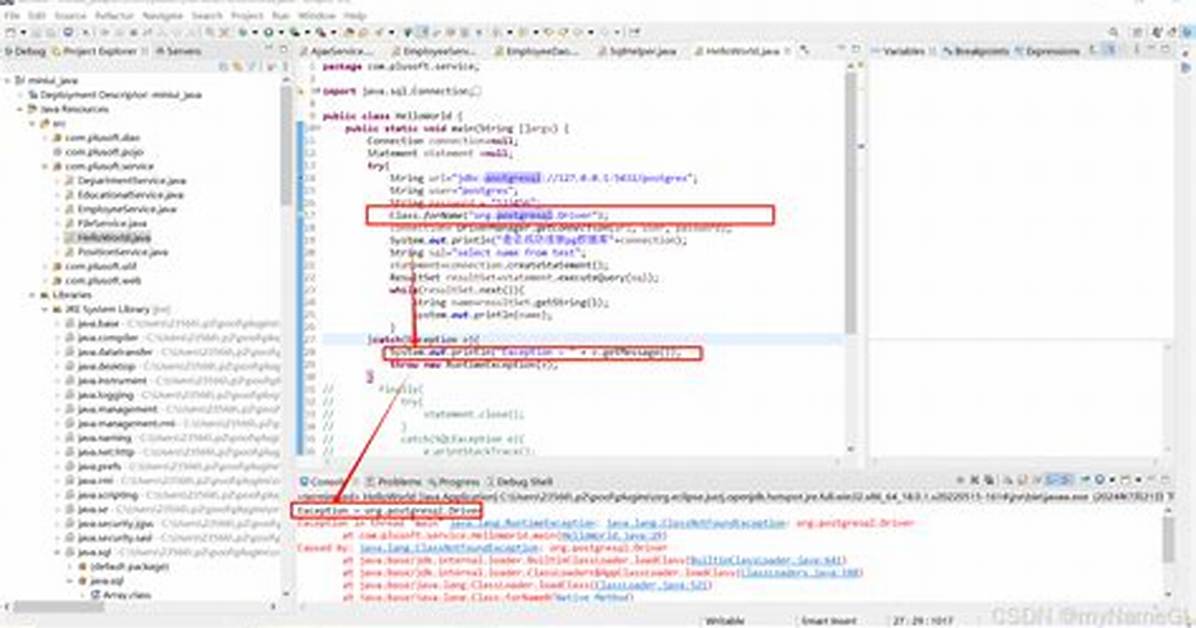 Java. Lang. Classnotfoundexception: Org. Postgresql. Driver Problem [Duplicate]