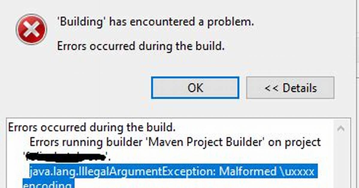 Java. Lang. Illegalargumentexception: Malformed \Uxxxx Encoding While Mvn Install