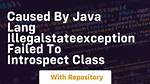 Java. Lang. Illegalstateexception: Failed to Introspect Class