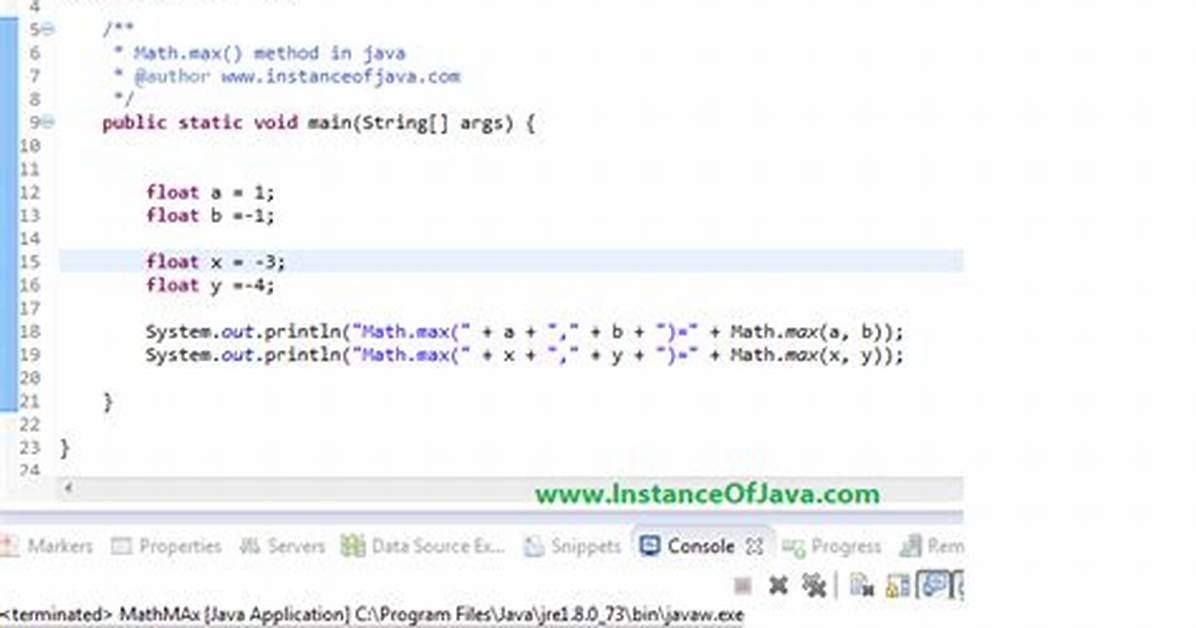 Java Math Max