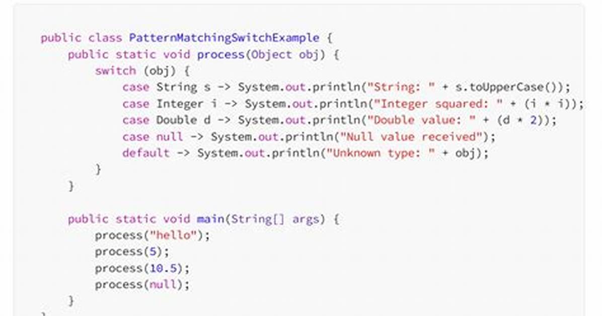 Java Pattern Matching