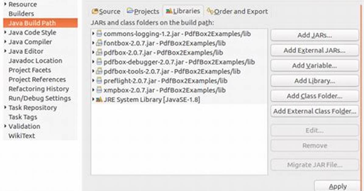 Java - Pdfbox Cannot Import Jar?