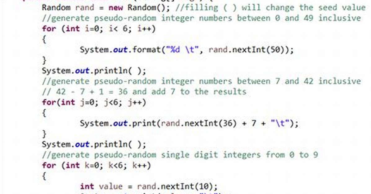Java Random Int