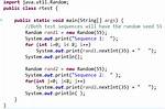 Java Random Numbers Using a Seed