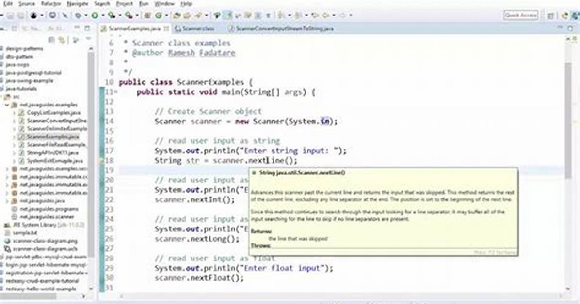 Java Scanner String Input