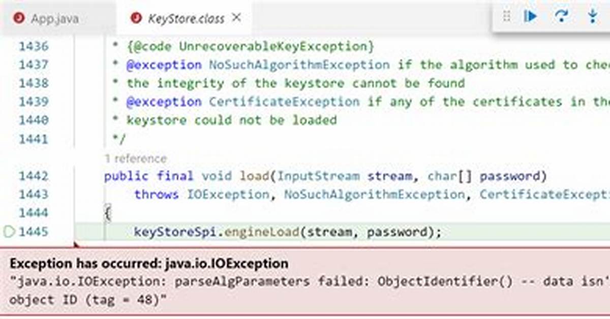 Java. Security. Unrecoverablekeyexception: Get Key Failed: Null While Reading. P12 File in Java