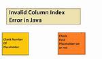 Java. Sql. Sqlexception: Invalid Column Name
