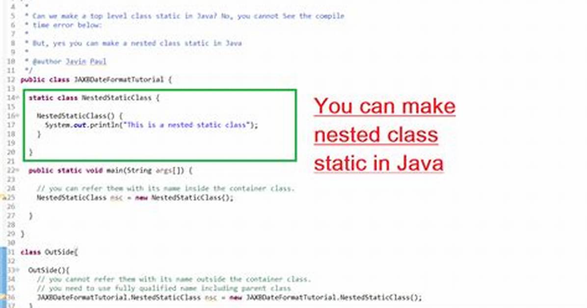 Java Static Class
