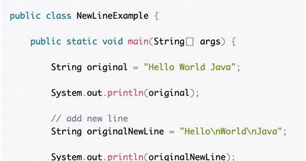 Java String New Line
