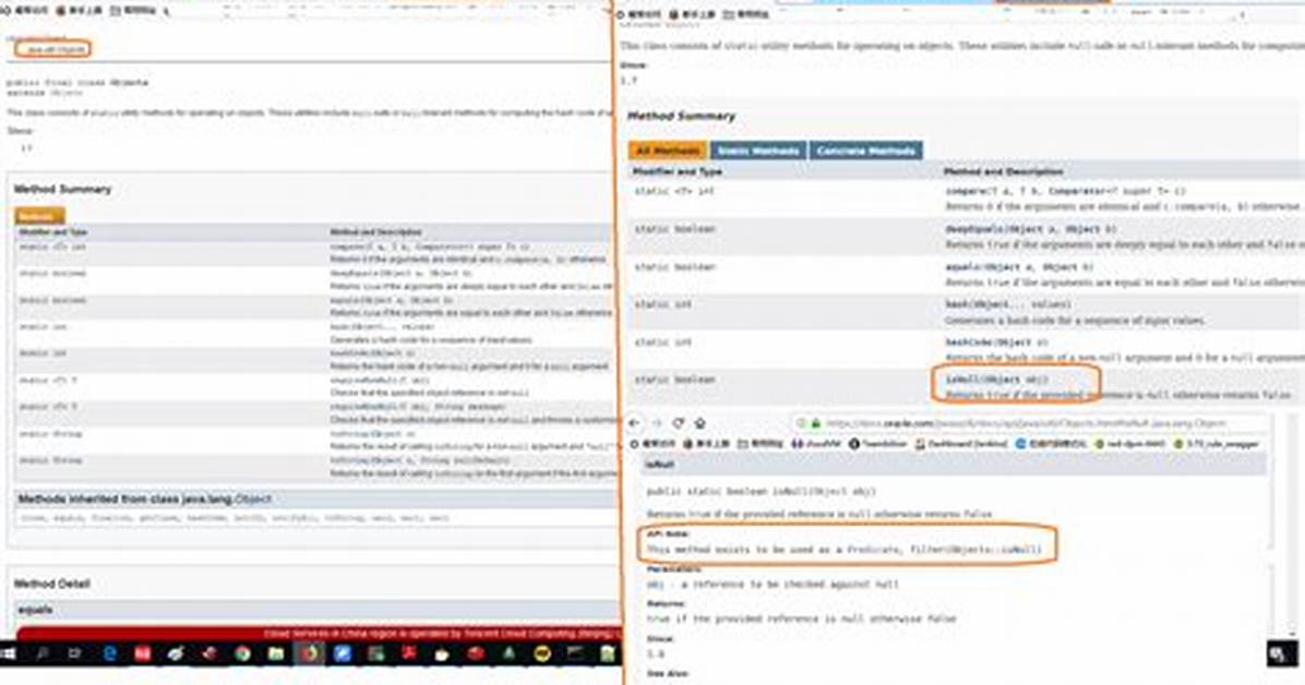 Java. Util. Objects. isNull vs Object == Null