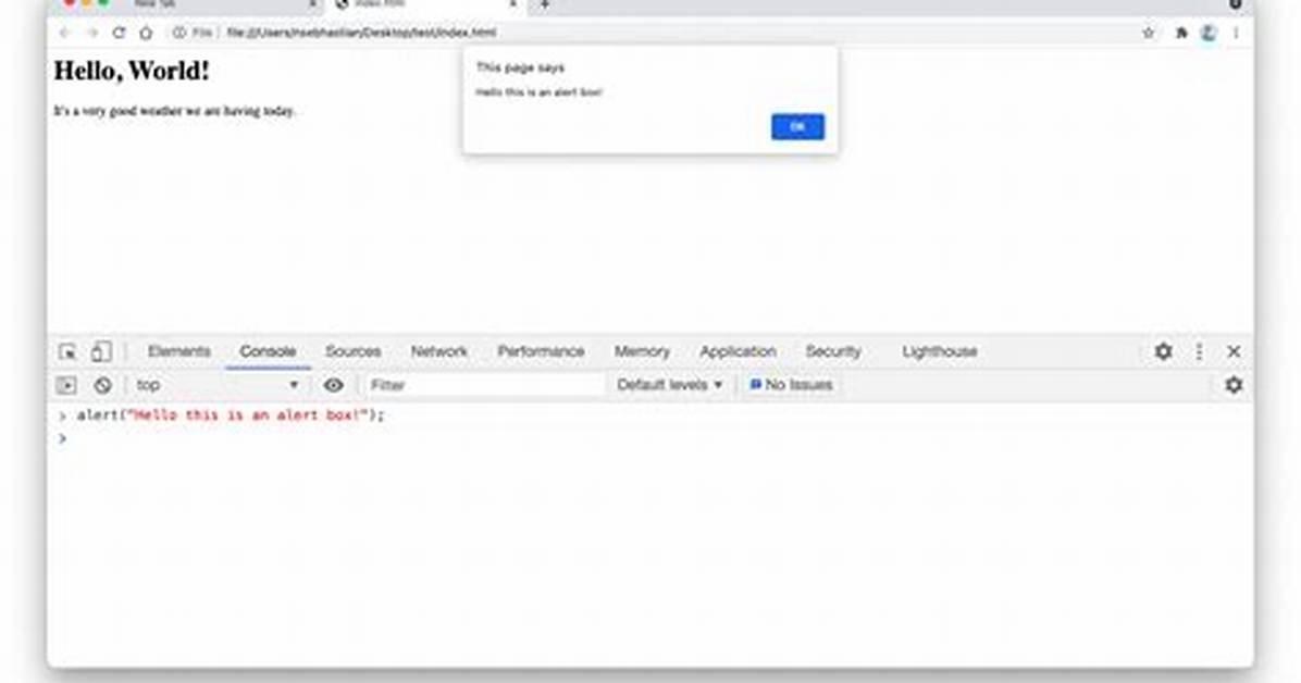 Javascript Alert Doesn't Show