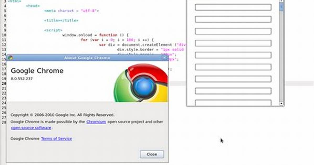 Javascript createElement() Not Working in Chrome