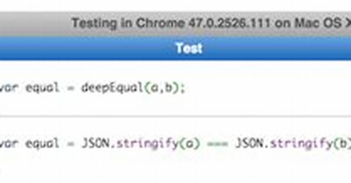 Javascript - deepEqual Comparison