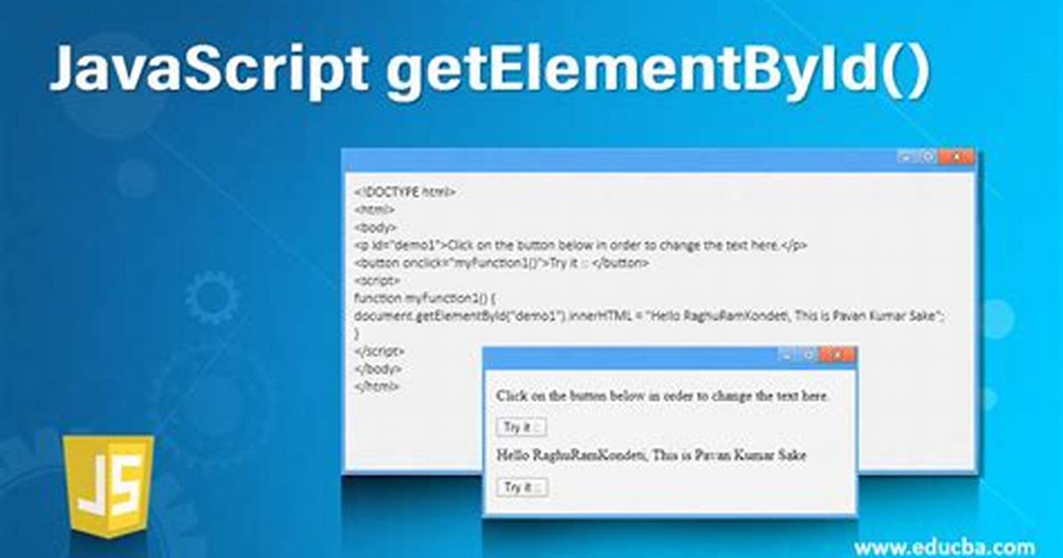 Javascript - Document. getElementByID with onClick