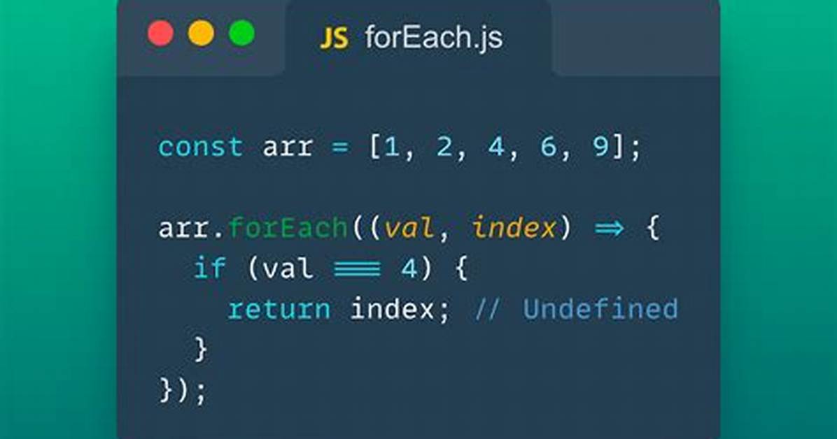 Javascript Foreach Loop