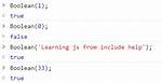 Javascript Function for Boolean Returns