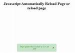 Javascript Function to Reload a Page Every X Seconds?
