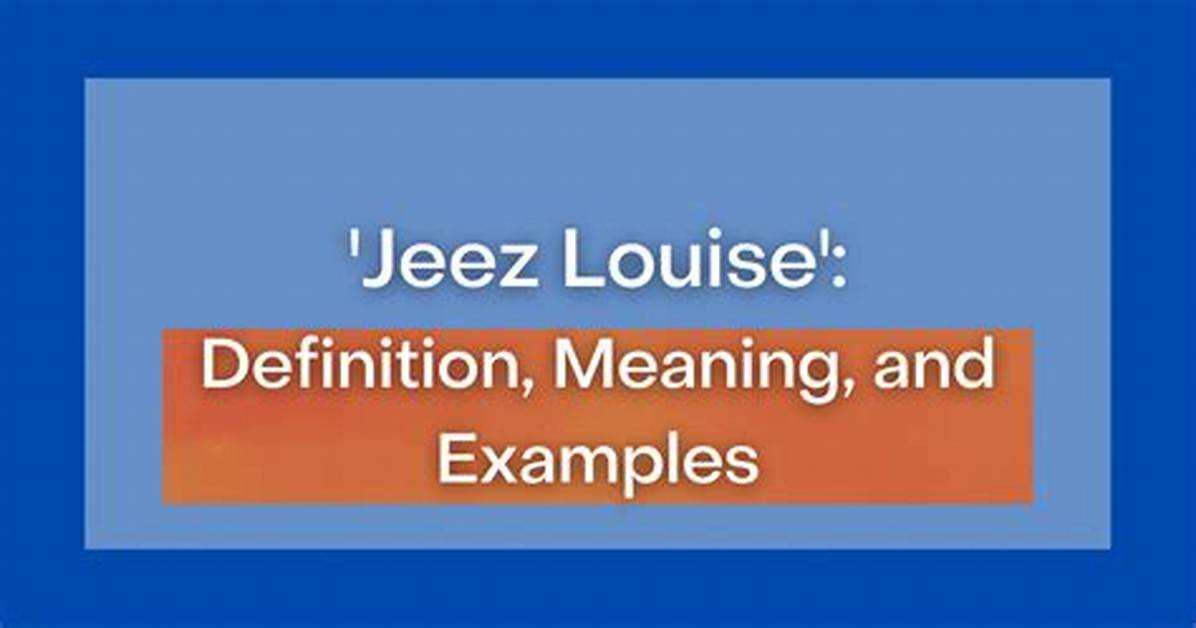 Jeeze Meaning