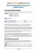 Joining Three Tables Using Mysql