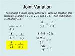 Joint Variation Formula
