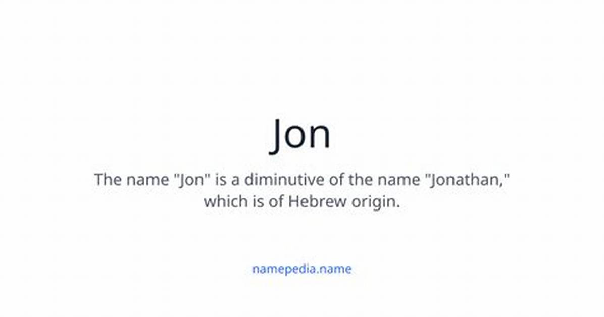 Jon Meaning
