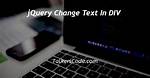 Jquery Change Div Text