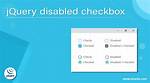 JQuery - Checkbox Enable/Disable